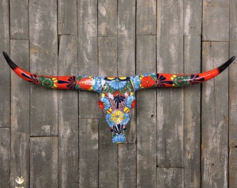 Talavera Longhorn Oversized | Talavera Red