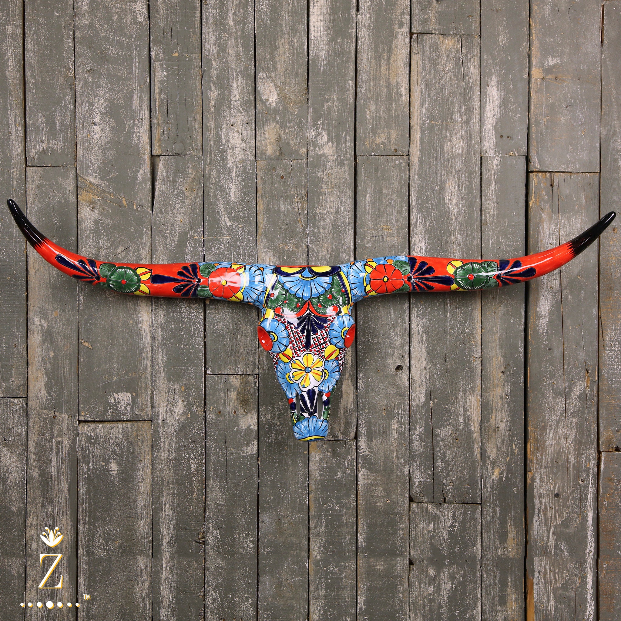 Talavera Longhorn Oversized | Talavera Red
