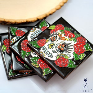 Ceramic Coaster Set | Rosa Catrina