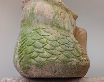 Maceta Koi, Maceta Vintage Escultural de Terracota