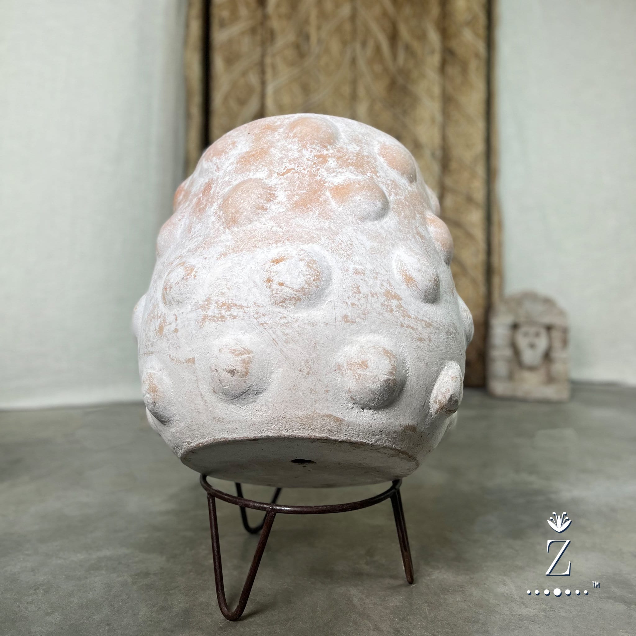 専用です テラコッタ装飾プランター 金属スタンド付き　大型 カンタロポット、鉄製スタンド付きテラコッタプランター。 - Etsy 日本