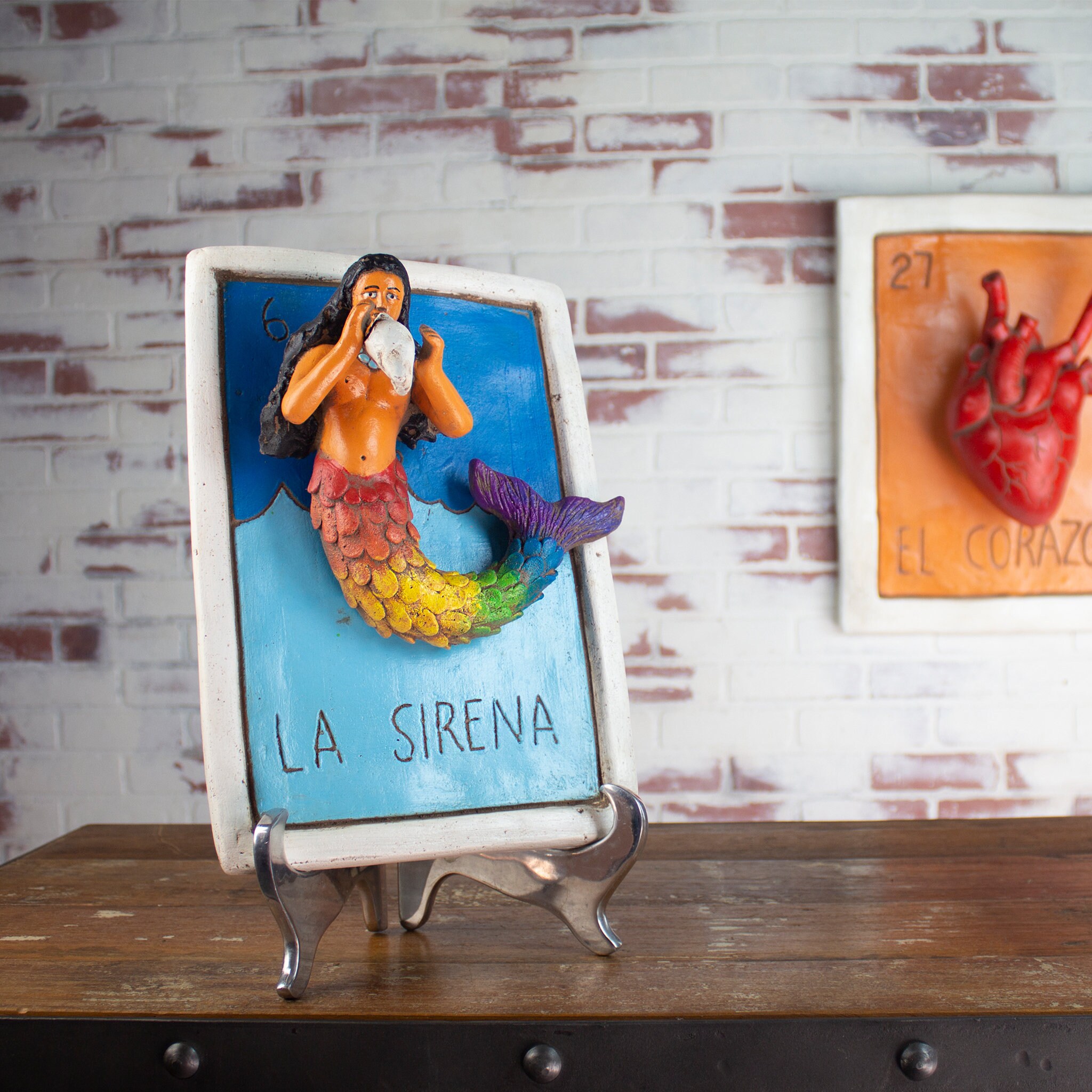 Notebook La Sirena - A6 Loteria notebook with a mermaid - Casa Frida