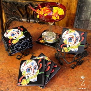 Ceramic Coaster Set | Cruces Catrin