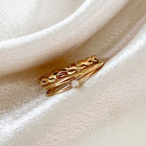 Gold Ring Set Non Tarnish - Minimalist Ring Set - 14k Gold Filled Stacking Ring Set - Gold Filled Ring Set - Stacking Rings Gold