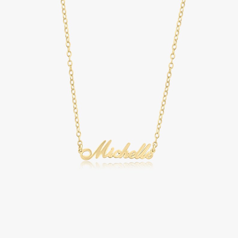 14k Gold Filled Nameplate Necklace - Custom Name Necklace - 14k Gold ...