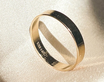 14k Gold Filled Stacking Ring: Thin, Tarnish-Free Band