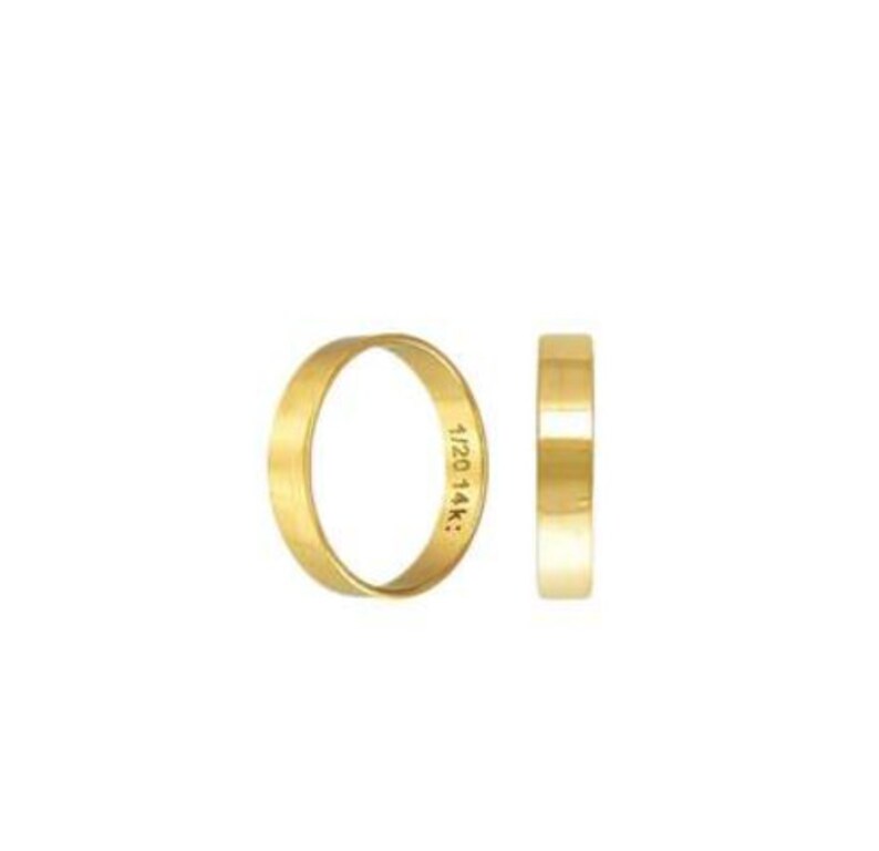 14k Gold Filled Ring Tarnish Free Ring Thin Gold Band Ring Gold Filled Stacking Band Waterproof Ring image 2