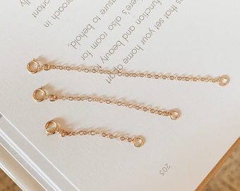 14k gold filled kettingverlenger - kettingverlenger - gouden kettingverlenger - kettingverlenging 1 inch, 2 inch 3 inch.