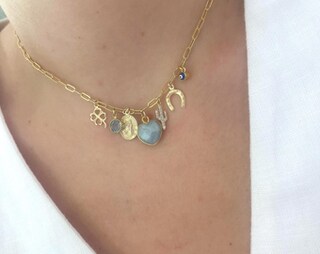 Lemegeton Collana Con Ciondolo Doppio Ferro Di Cavallo – Gioiello Bianco E Nero Con Cristalli, In Confezione Regalo