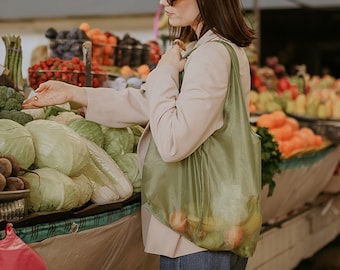 Farmers market Reusable grocery bag foldable Produce bags Bridesmaid tote bag, Reusable grocery bag