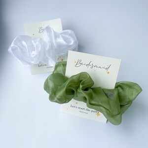 Multicolor Stylish hair bands, Big hair ties, Organza scrunchy, Hair scrunchies set