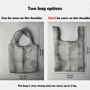 Farmers Market Bag Tulle bag Grocery bag Reusable Foldable Bag Organza Tote Bag image 9