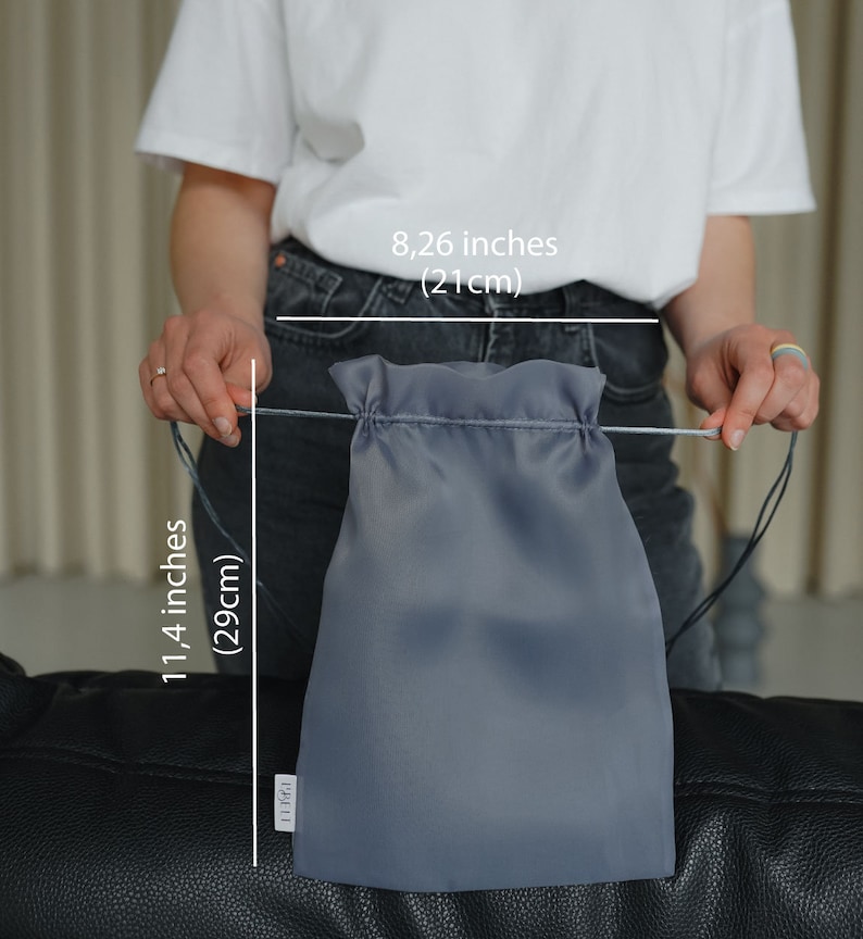 Crossbody bag Canvas Shoulder bag Drawstring bag Stylish sustaiability Minimalist bag image 7