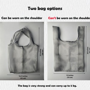 Summer bag, Reusable grocery bags Eco friendly bag Organza blue market bags Shoulder bag image 8