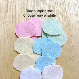 20 Tiny felt pumpkin mix, pastel, small, die cut pumpkins, 1-1/4&#39;&#39; x 1-1/4 inches, mini felt pumpkin