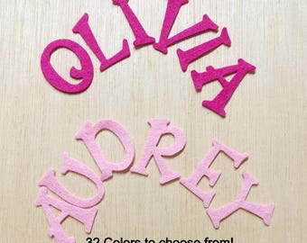 Felt Letters, Single Custom Name, Stocking, Scrapbook, Bible Verse Decorations