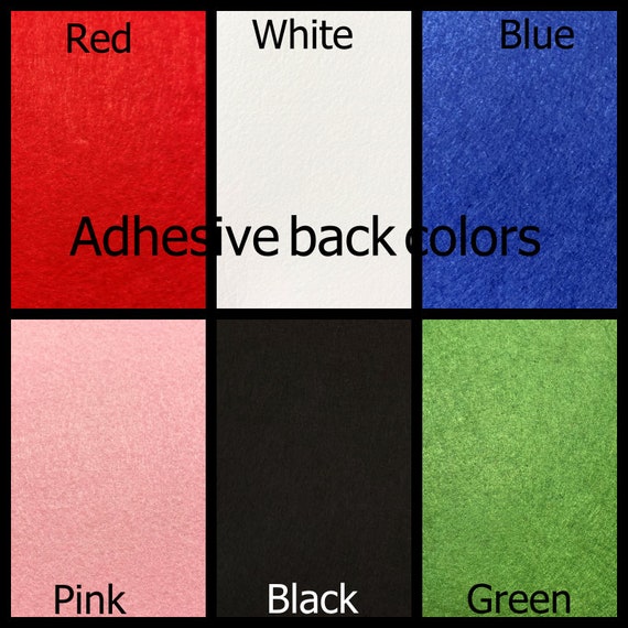 Self adhesive felt - Black and Green Felt with sticky adhesive backing.