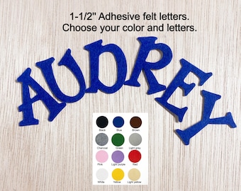 Adhesive Felt Letters, 1.5 inch, DIY Craft Supplies