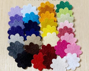 Felt flower mix, die cut, small, embellishment, sewing & fiber, 1-1/4'', FL24