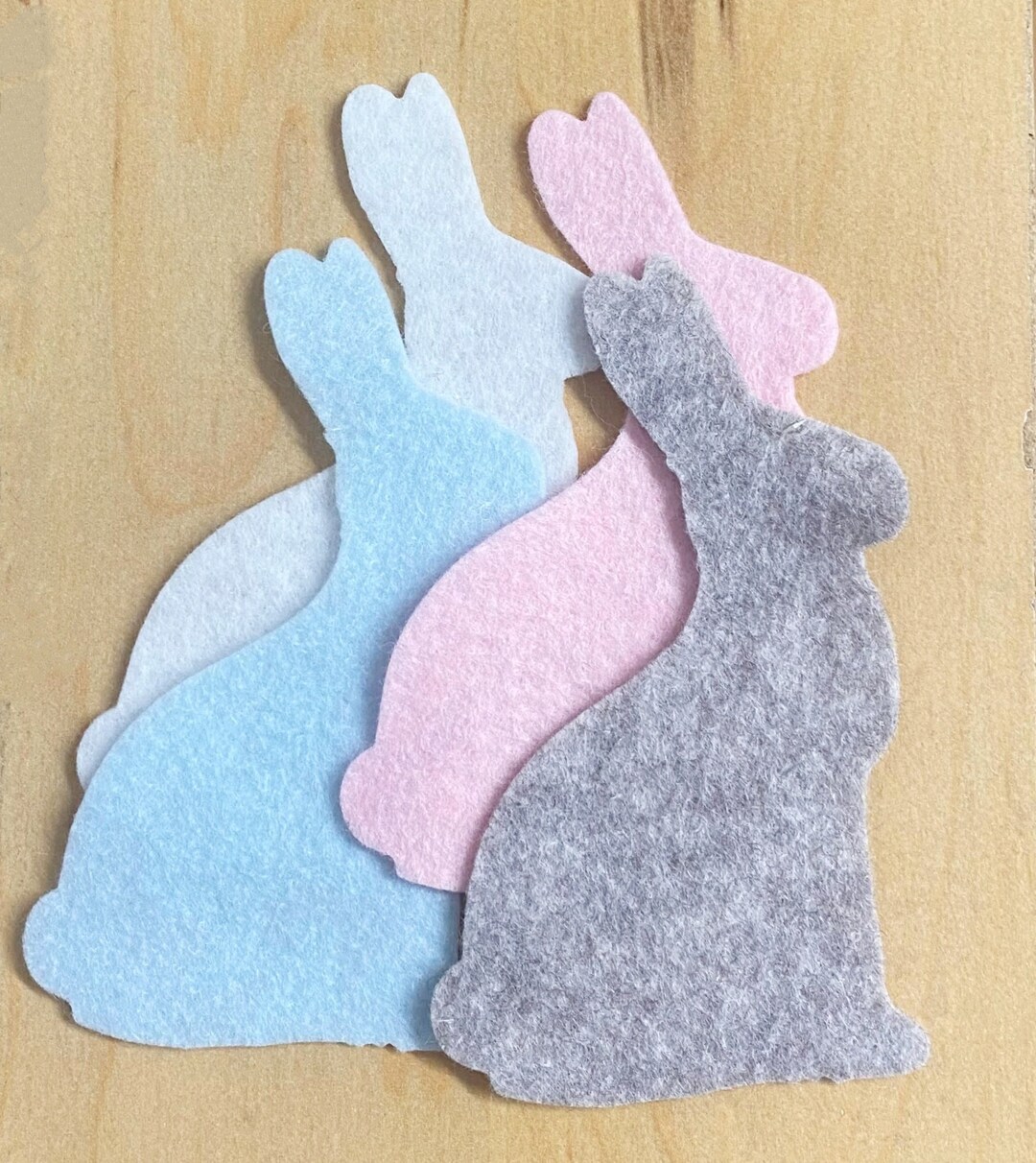 Wool Blend Felt Rabbit, Spring Craft Supply, Pastel Bunny - Etsy