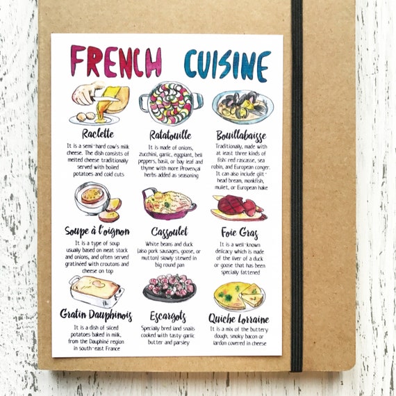 Postcard French Cuisine Etsy