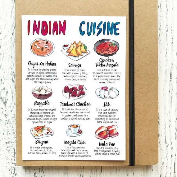 Postcard Indian Cuisine Etsy