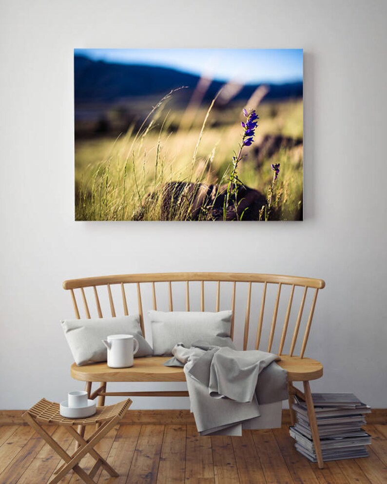 Purple Wildflower Wall Art Print, Purple Flowers, Nature