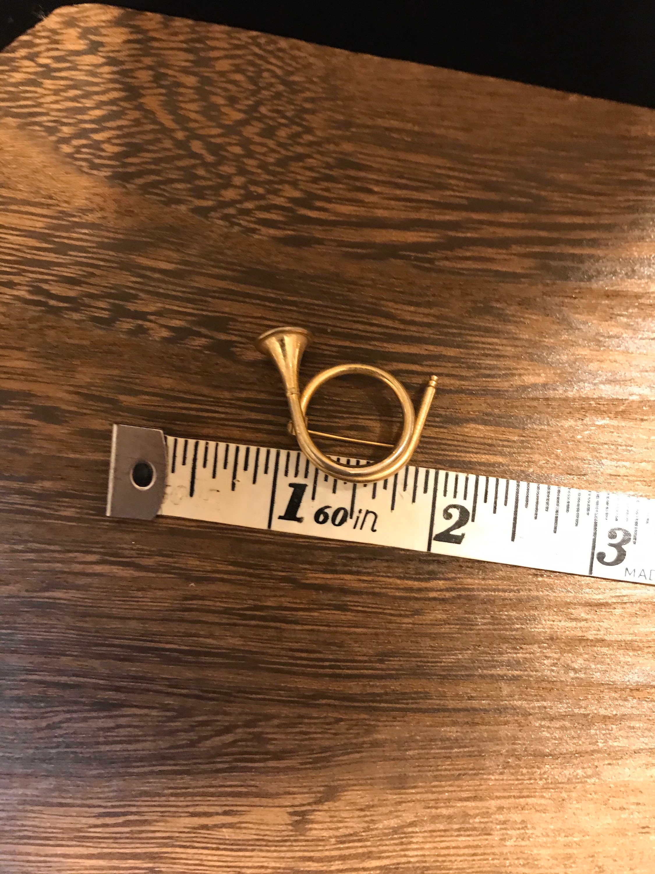 Vintage French Horn Bugle Pin Brooch Etsy