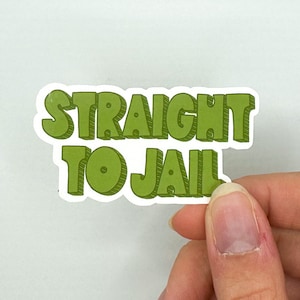 Pegatinas de Straight to Jail / Pegatinas para Kindle / Pegatinas para botellas de agua / Pegatinas para portátiles / Pegatinas estéticas / Pegatinas de vinilo