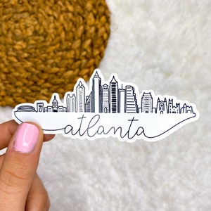 Atlanta Skyline Sticker | Atlanta Cityscape Sticker | Vinyl Sticker | Sticker for Water Bottle | Sticker for Laptop | Kindle Sticker
