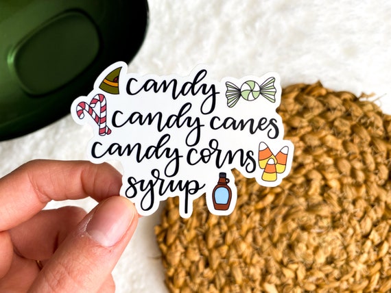 Candy Food Groups Sticker | Christmas Sweaters | Christmas Decorations | Stickers for Hydroflask | Stickers for Laptop | Elf Sticker