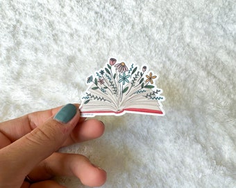 Blooming Book Sticker | Book Sticker | BookTok | Vinyl Sticker | Sticker for Water Bottle | Sticker for Laptop | Kindle Sticker