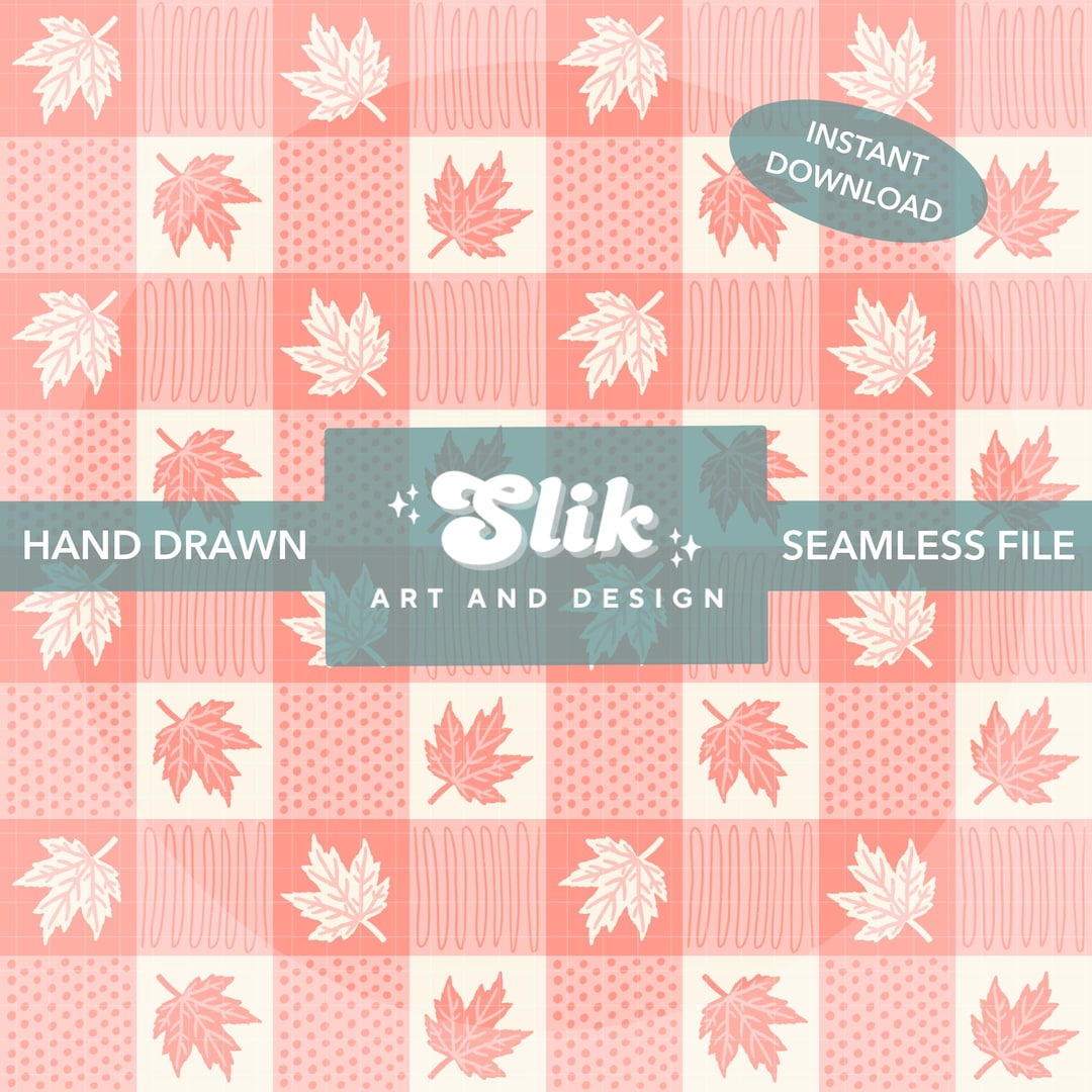 Fall Gingham Seamless Pattern 300 DPI PNG Digital Download for Fabric ...