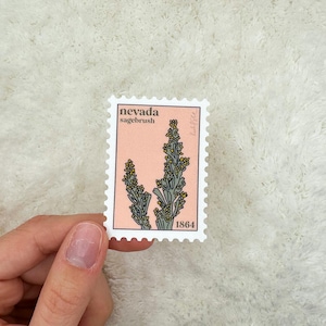 Nevada Sagebrush Stamp Sticker | Kindle Sticker | Bottle Stickers | Laptop Sticker | State Sticker | Nevada Sticker | State Flower