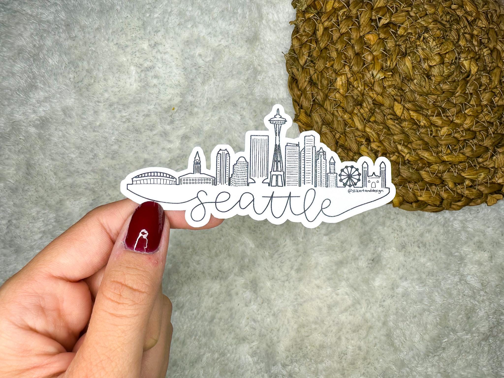 Sticker Vinyle Seattle Washington 3,75" De Large Nord-ouest Du Pacifique - France