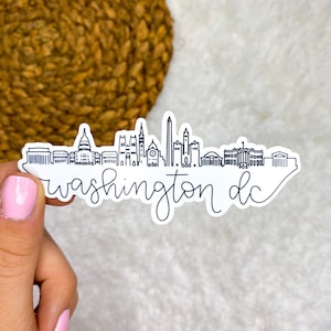 Washington DC Skyline Sticker | Washington DC Cityscape Sticker | Vinyl Sticker | Water Bottle Sticker | Sticker for Laptop | Kindle Sticker