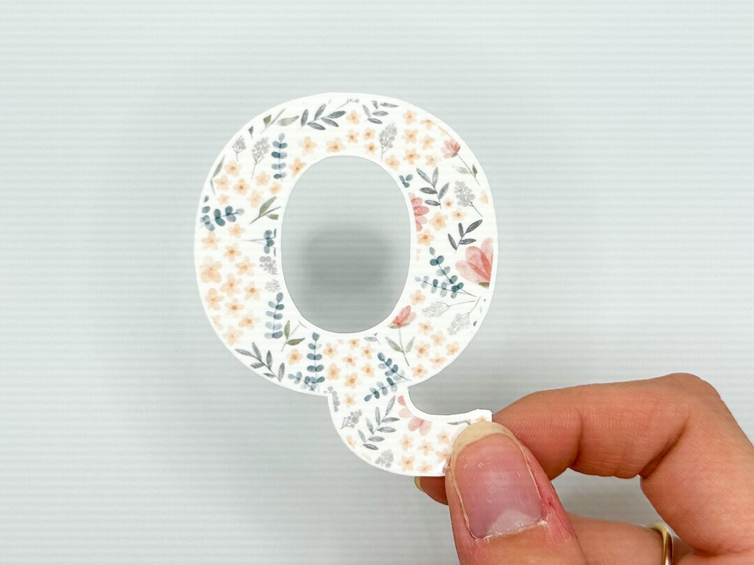 Q Letter Sticker Q Sticker Alphabet Sticker Stickers for Water Bottle ...