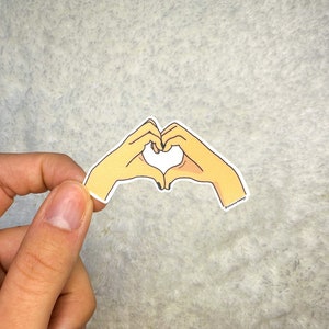 Heart Hands Sticker | Swift Sticker | Lover Sticker | Vinyl Sticker | Sticker for WaterBottle | Sticker for Laptop | Kindle Sticker