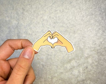 Heart Hands Sticker | Swift Sticker | Lover Sticker | Vinyl Sticker | Sticker for WaterBottle | Sticker for Laptop | Kindle Sticker