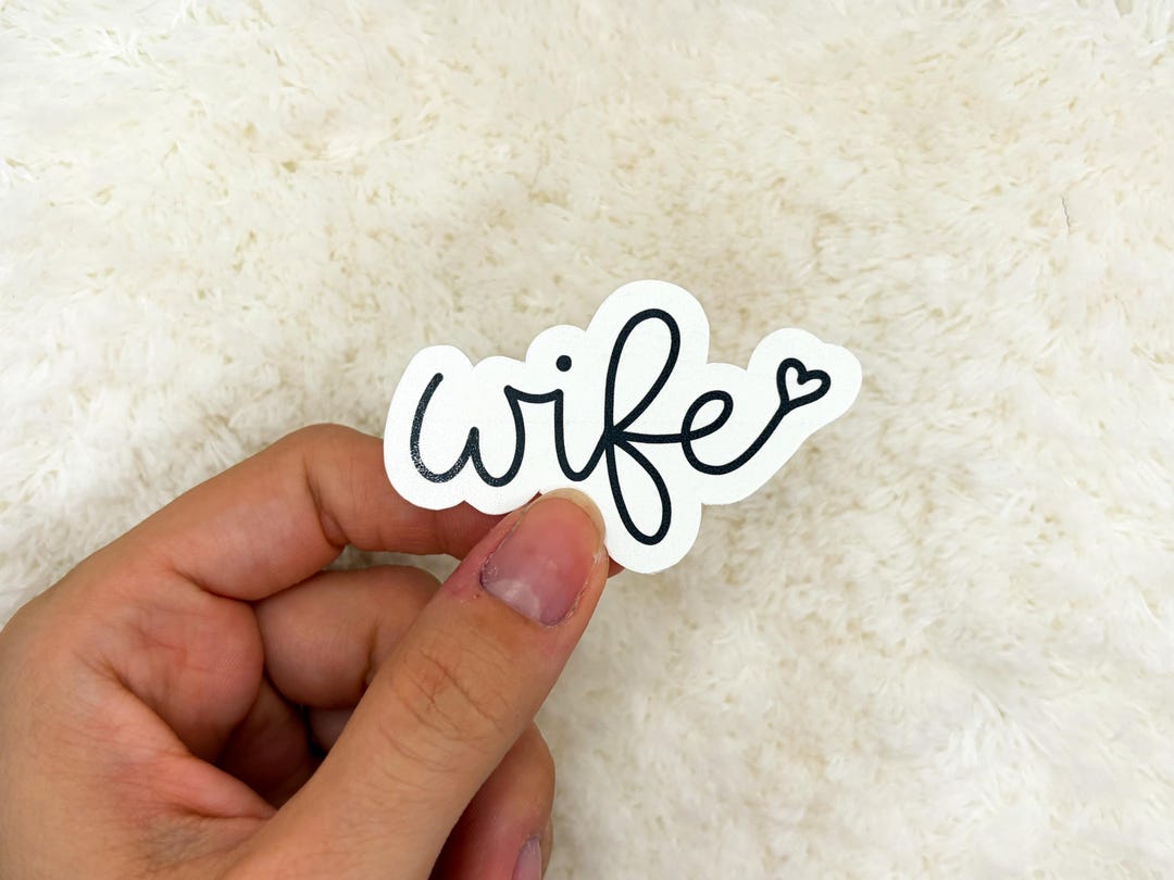 Wife Calligraphy Sticker | Kindle Sticker | Stickers for Water Bottle ...