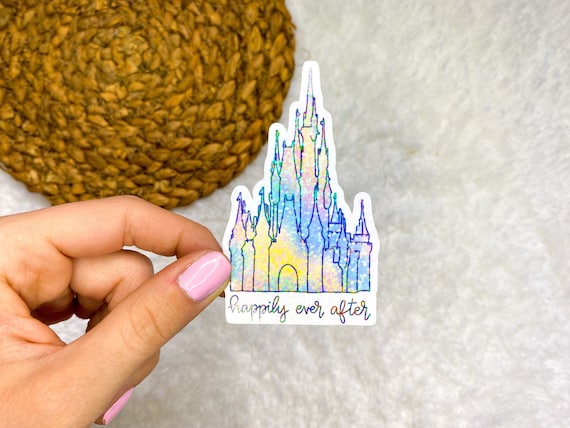 Princess Castle Rainbow Sticker | Kindle Sticker | Stickers for Waterbottle | Stickers Laptop | Stickers Aesthetic | Vinyl Sticker