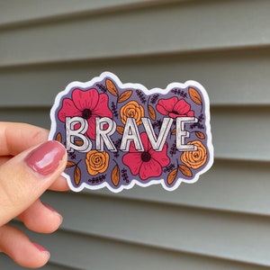 Brave Sticker | Wizard Sticker | Magic Sticker | Wizarding School House Sticker | Stickers for Waterbottle | Kindle Sticker | Potter Sticker