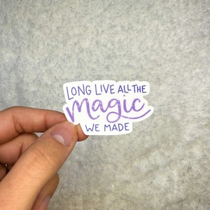 Long Live Sticker | Swift Sticker | Era Sticker | Vinyl Sticker | Sticker for WaterBottle | Sticker for Laptop | Kindle Sticker