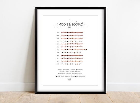 Calendrier Lunaire 21 Calendrier Du Zodiaque Calendrier Etsy Calendrier Lunaire 21 Calendrier Du Zodiaque Calendrier Etsy