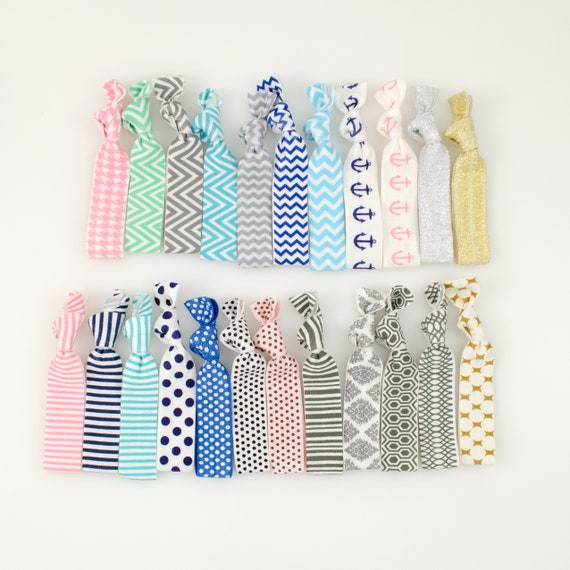 Bulk Loose Printed Hair Ties Knotted Ribbon No Crease No Snag Etsy