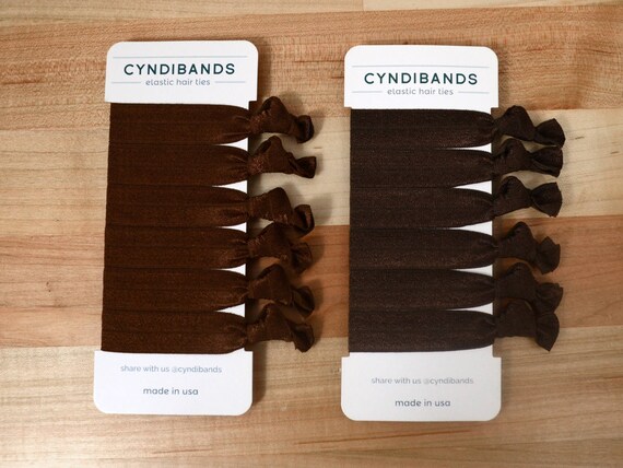 Brown Match Your Hair Color No Crease Ponytail Holders 6 Etsy