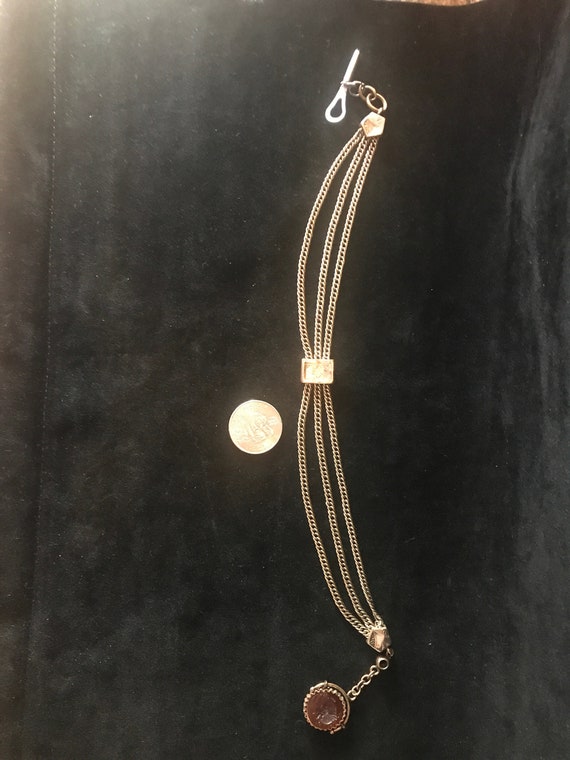 antique watch chain, key, and fob Gem