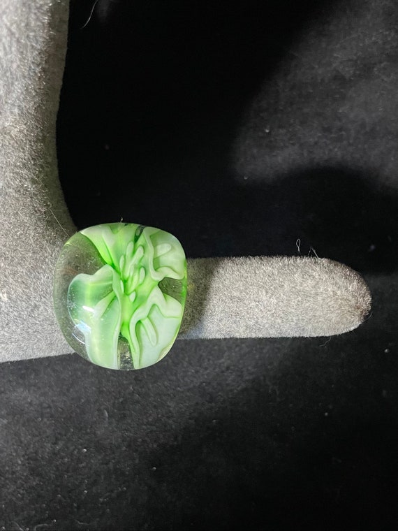 Bague En Verre De Murano Fait Main Italie - Élégante, Neuf Sans Emballage - Bijou Artisanal