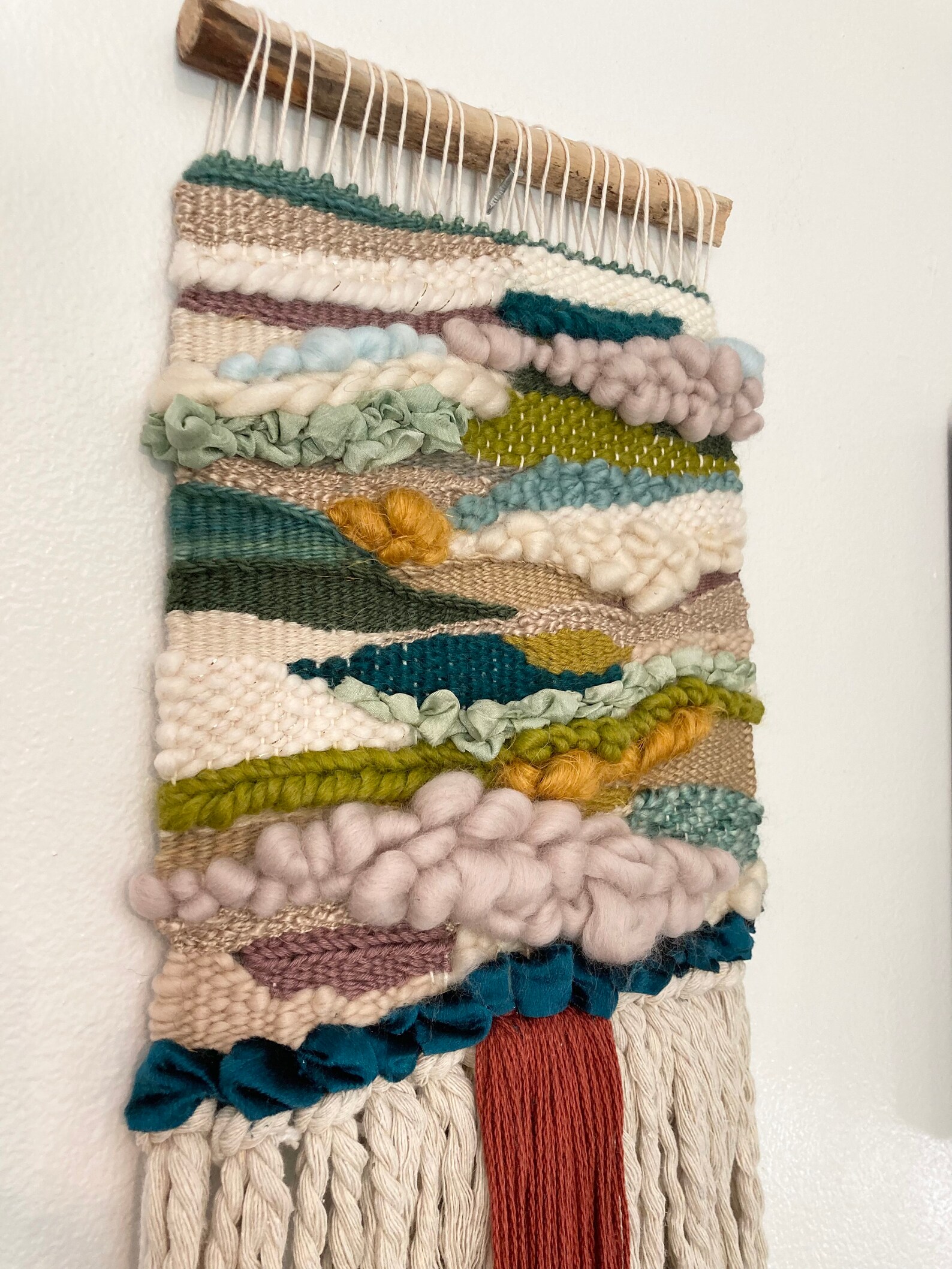 Handmade loom weaving wall decor fiber art tapestry Etsy