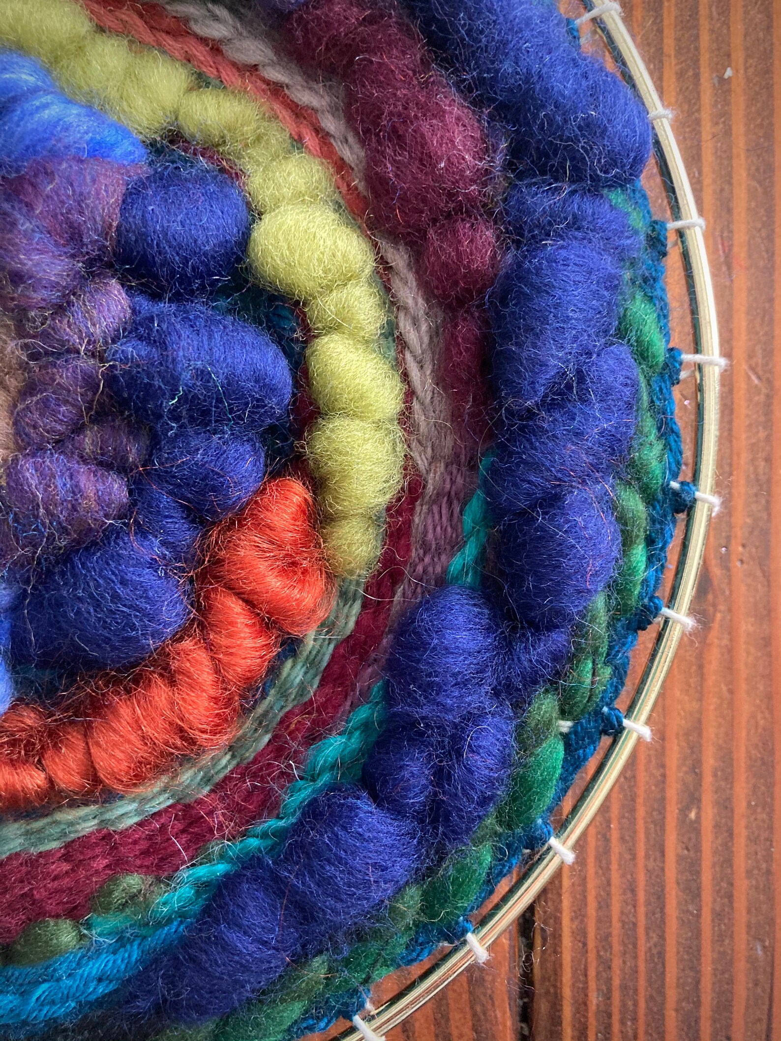 Circular Weaving, Loom Weaving, Multicolor, Fiber Art Etsy